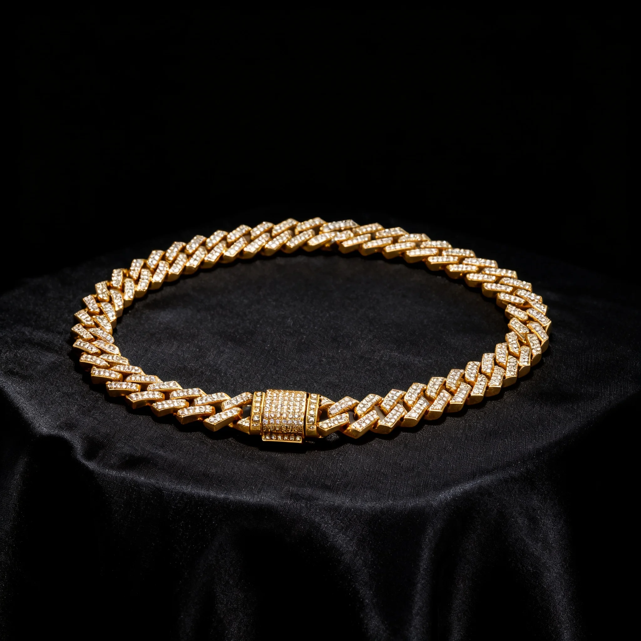 Baguette Iced Out Cuban Chain