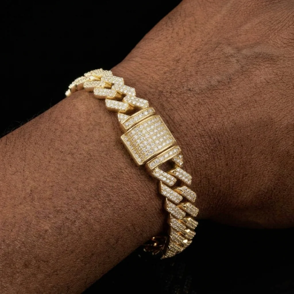 Baguette Iced Out Cuban Chain - Image 2