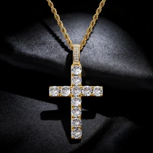 Micro Pave Classic Cross Pendant