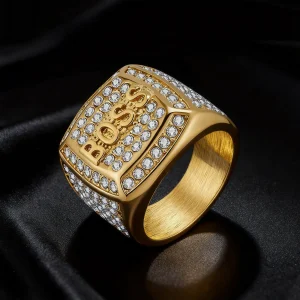 Classic Signet Iced Ring
