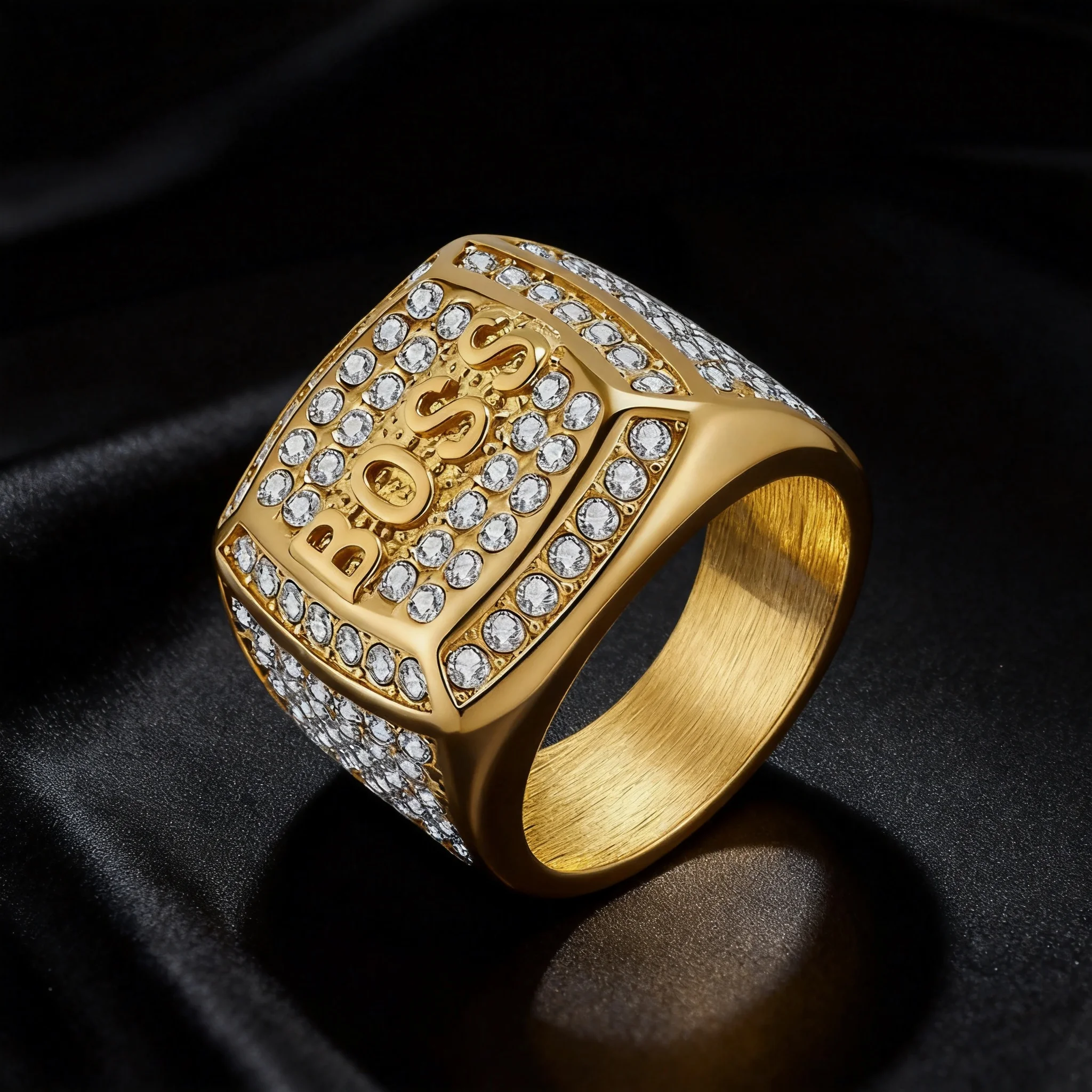Classic Signet Iced Ring
