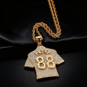 Iced Custom Jersey Number Pendant