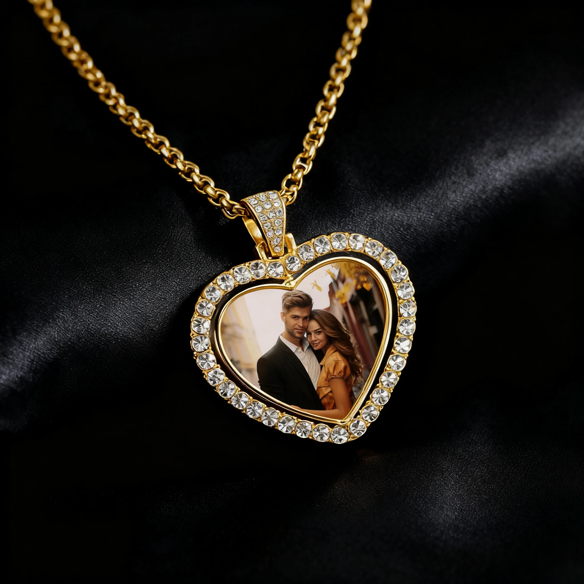 Heart-Shaped Iced Custom Photo