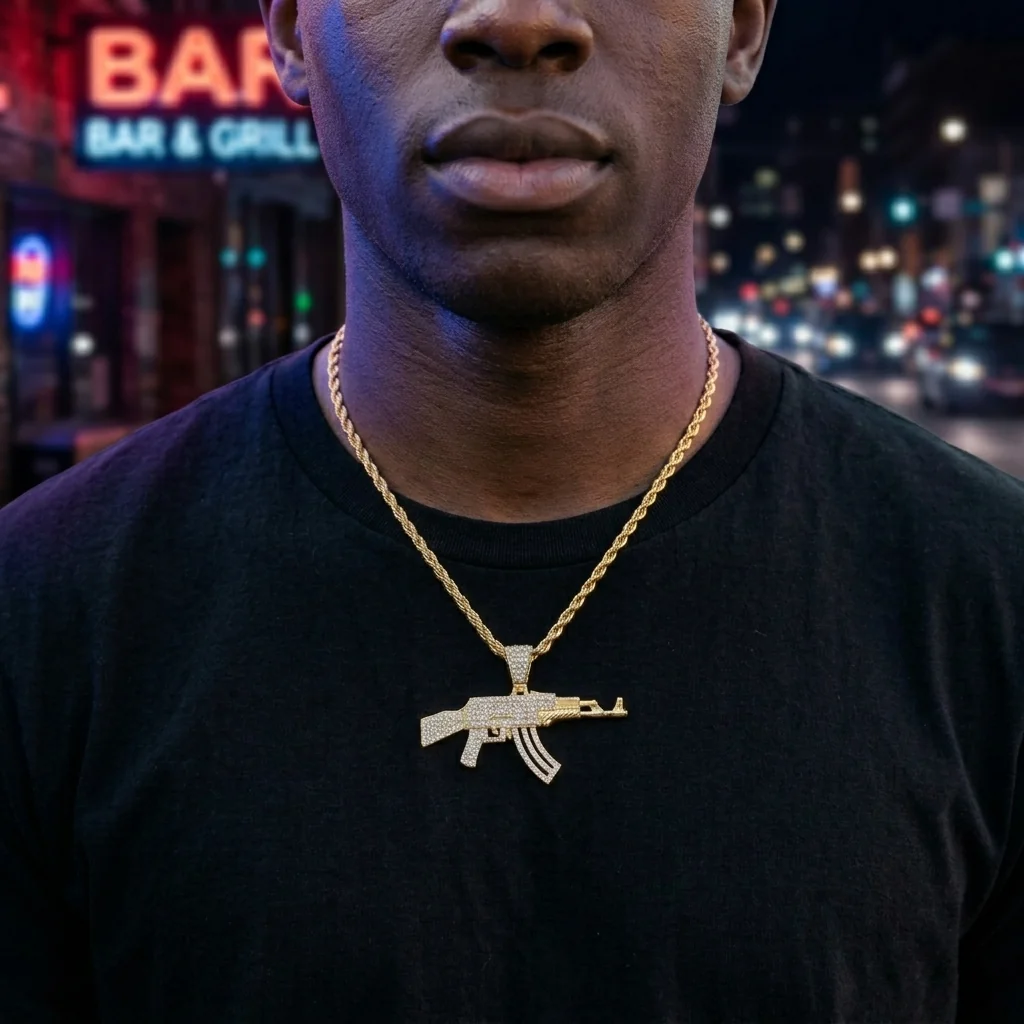 Mini AK47 Assault Rifle Pendant - Image 2